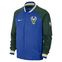 Veste Homme Nike Royal/Hunter Green Milwaukee Bucks 2022/23 City Edition Showtime Thermaflex Full-Zip