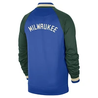 Veste Homme Nike Royal/Hunter Green Milwaukee Bucks 2022/23 City Edition Showtime Thermaflex Full-Zip