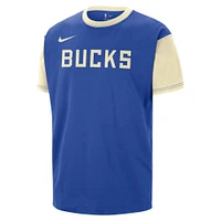 Men's Nike Royal Milwaukee Bucks 2024/25 City Edition Courtside Color Block T-Shirt