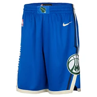 Men's Nike Royal Milwaukee Bucks 2024/25 City Edition Swingman Shorts