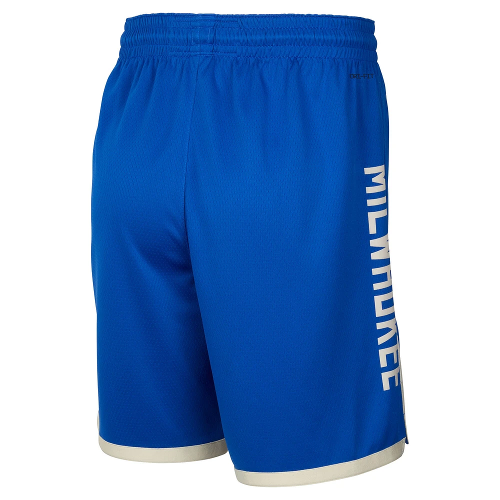 Men's Nike Royal Milwaukee Bucks 2024/25 City Edition Swingman Shorts