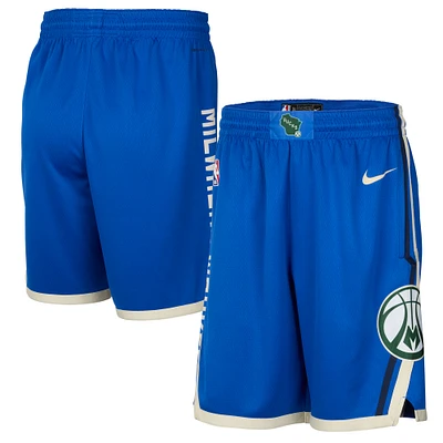 Men's Nike Royal Milwaukee Bucks 2024/25 City Edition Swingman Shorts