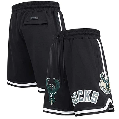 Men's Pro Standard Black Milwaukee Bucks Classic Chenille - Shorts