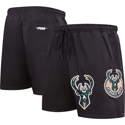 Short tissé Classics Milwaukee Bucks Pro Standard noir pour homme