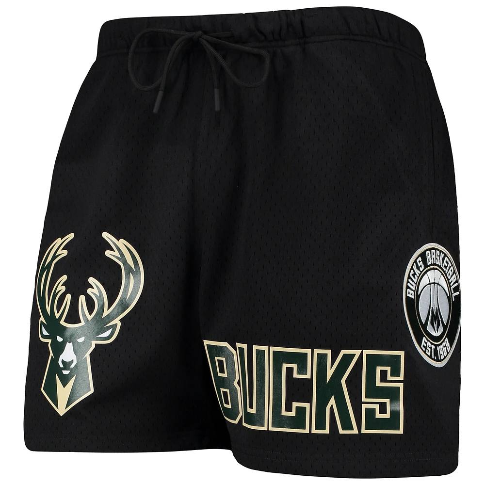 Men's Pro Standard Black Milwaukee Bucks Mesh Capsule Shorts