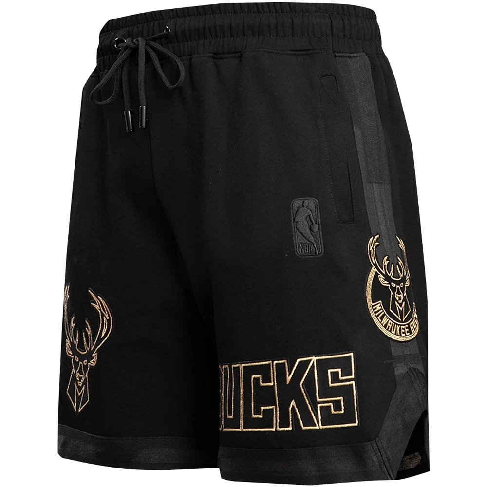 Short Pro Standard noir Milwaukee Bucks pour hommes