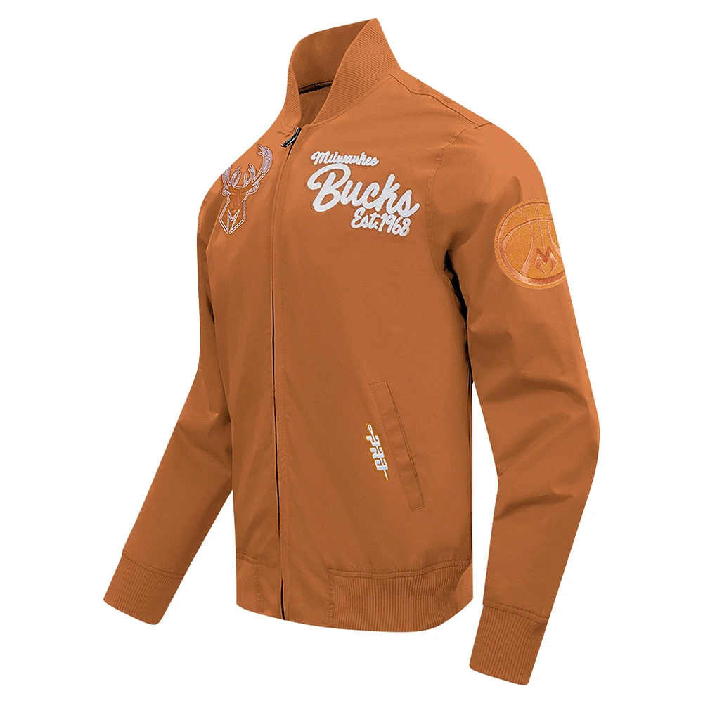 Veste zippée complète Pro Standard Brown Milwaukee Bucks Paint The City pour homme