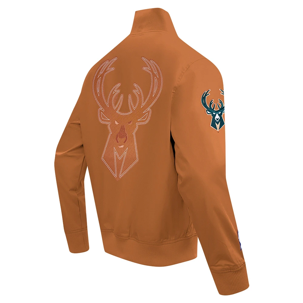 Veste zippée complète Pro Standard Brown Milwaukee Bucks Paint The City pour homme