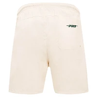 Men's Pro Standard Cream Milwaukee Bucks Triple Tonal Woven Shorts