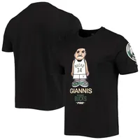 T-Shirt Homme Pro Standard Giannis Antetokounmpo Black Milwaukee Bucks Caricature