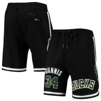 Men's Pro Standard Giannis Antetokounmpo Black Milwaukee Bucks Player Replica Shorts