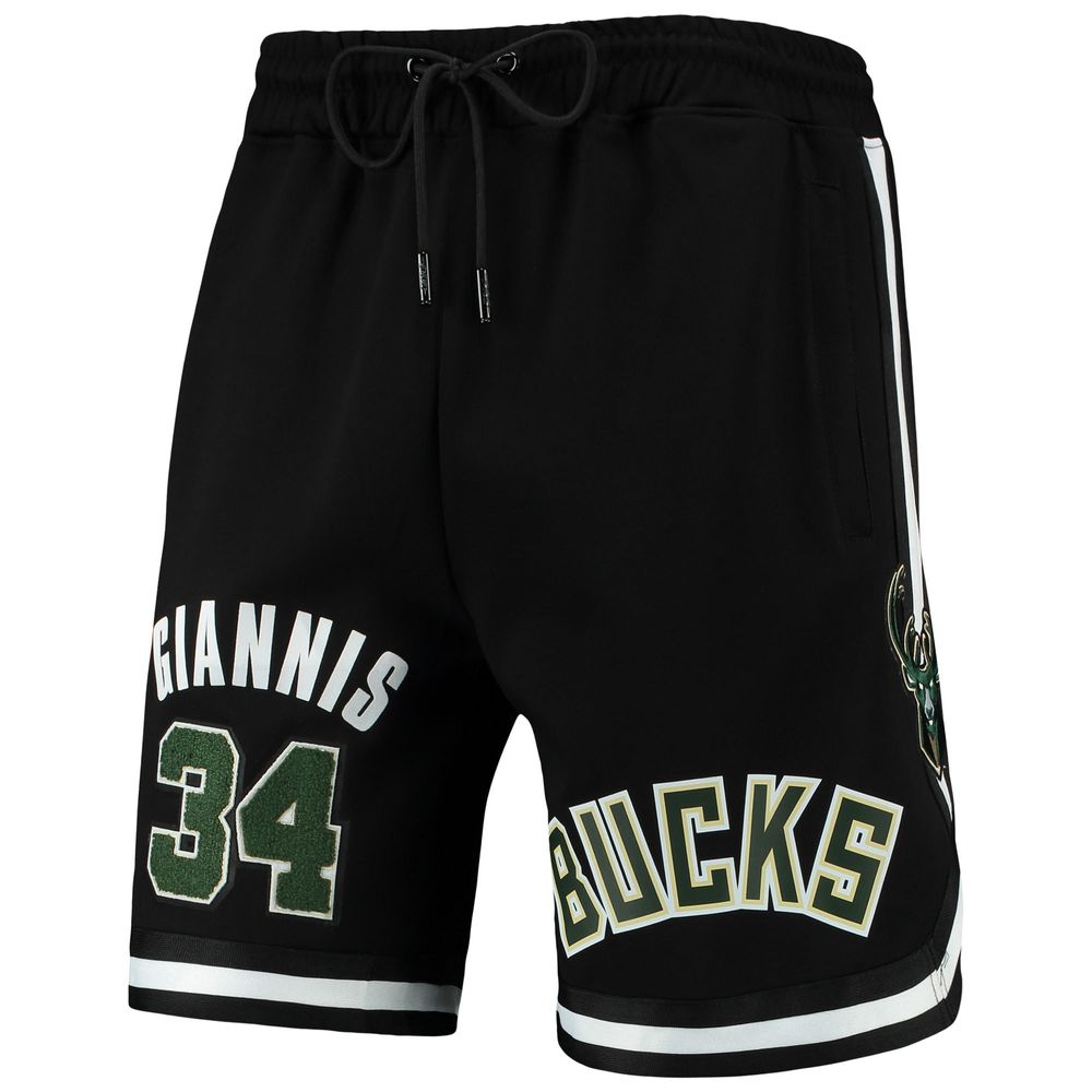 Men's Pro Standard Giannis Antetokounmpo Black Milwaukee Bucks Player Replica Shorts