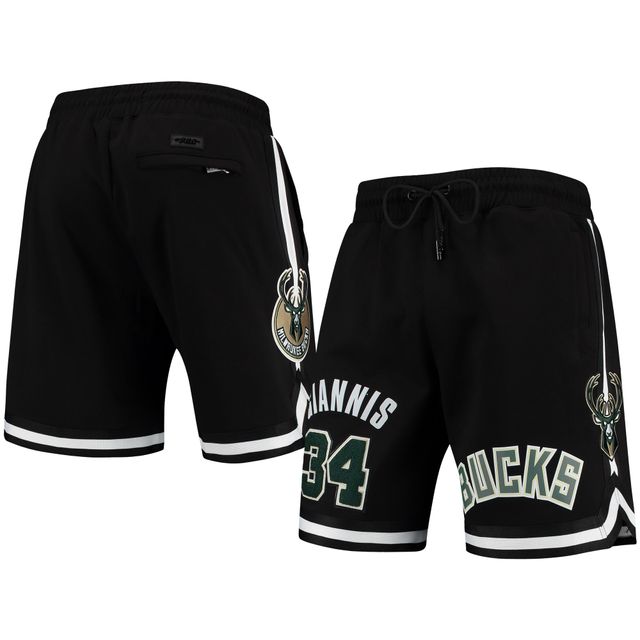 Short de joueur Pro Standard Giannis Antetokounmpo noir pour homme des Milwaukee Bucks