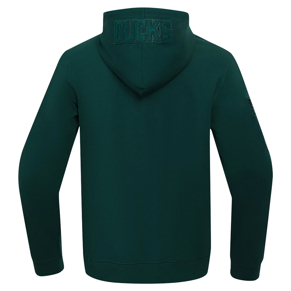 Veste à capuche entièrement zippée Pro Standard Hunter Green Milwaukee Bucks triple ton sur DK pour hommes