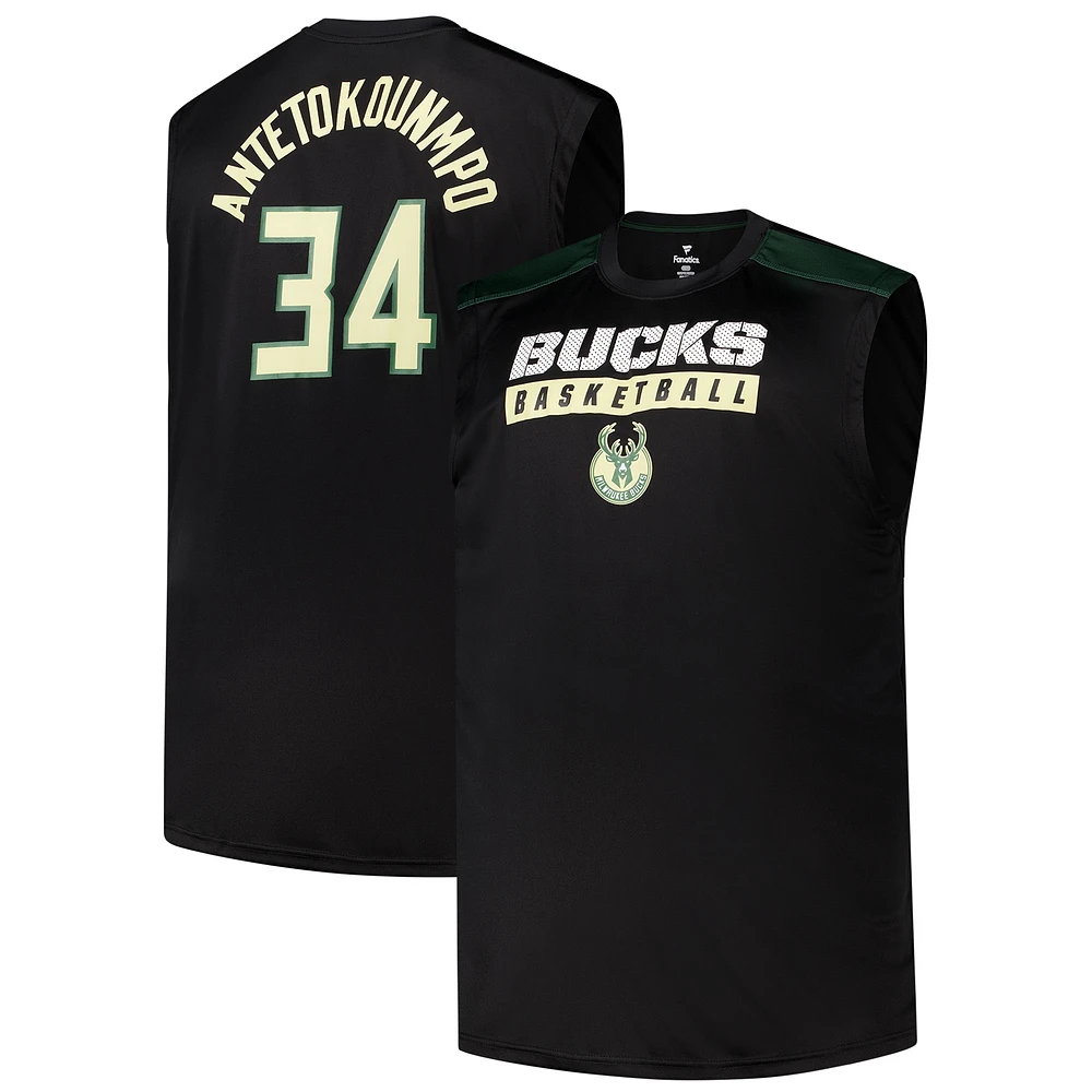 Men's Profile Giannis Antetokounmpo Black Milwaukee Bucks Big & Tall Player Muscle Tank