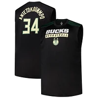 Profil masculin Giannis Antetokounmpo Black Milwaukee Bucks Big & Tall Player Muscle Tank