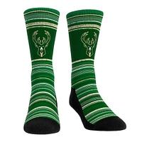 Pack combiné de chaussettes et caleçons boxeurs Rock Em Socks Milwaukee Bucks Primary Crew pour hommes