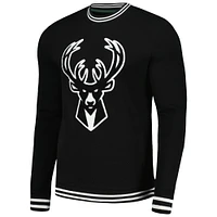 Sweat-shirt noir Stadium Essentials pour hommes Milwaukee Bucks Club Level