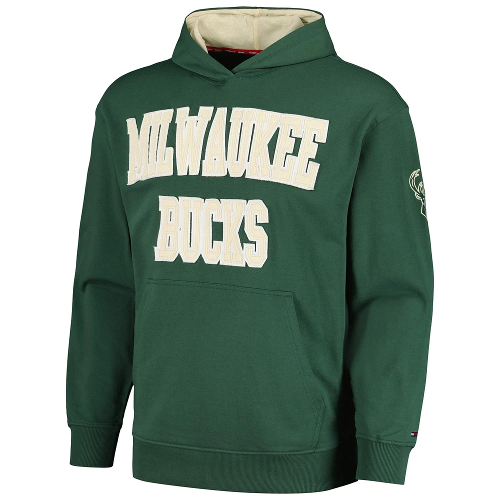 Men's Tommy Jeans Hunter Green Milwaukee Bucks Greyson Pullover Hoodie