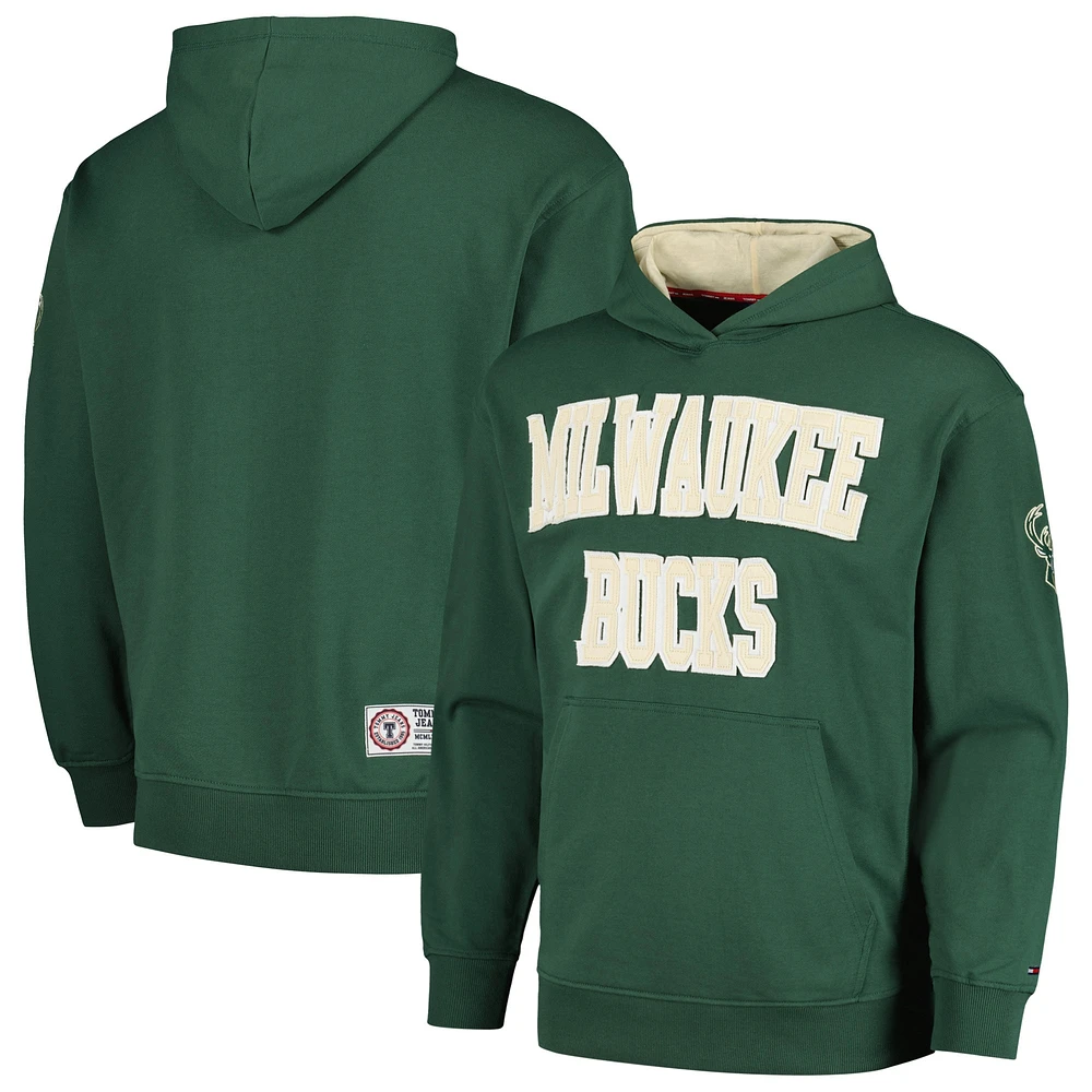 Sweat à capuche Tommy Jeans Hunter Green Milwaukee Bucks Greyson pour hommes