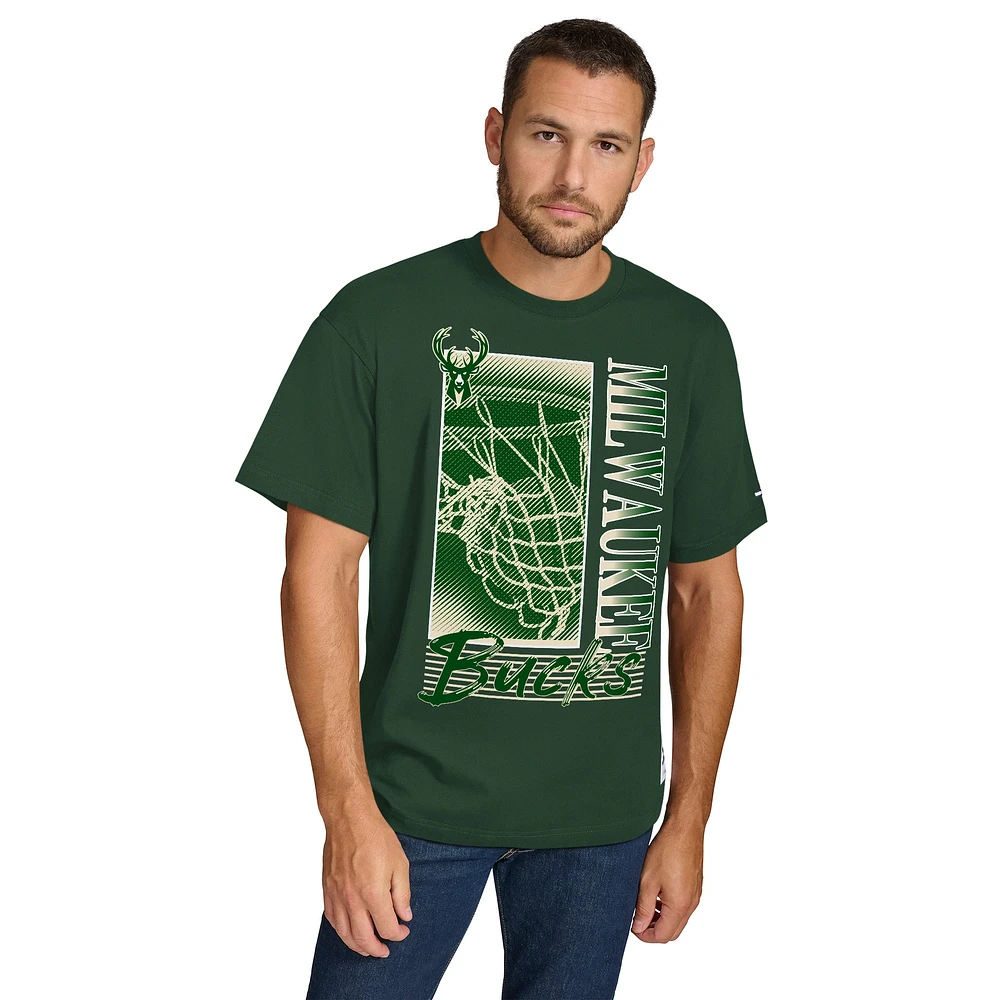 Men's Tommy Jeans Hunter Green Milwaukee Bucks Noah Swish T-Shirt