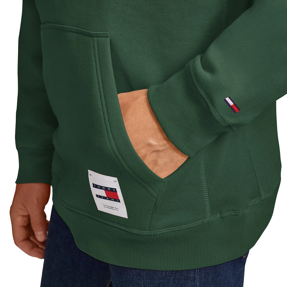 Men's Tommy Jeans Hunter Green Milwaukee Bucks Sebastian Pullover Hoodie