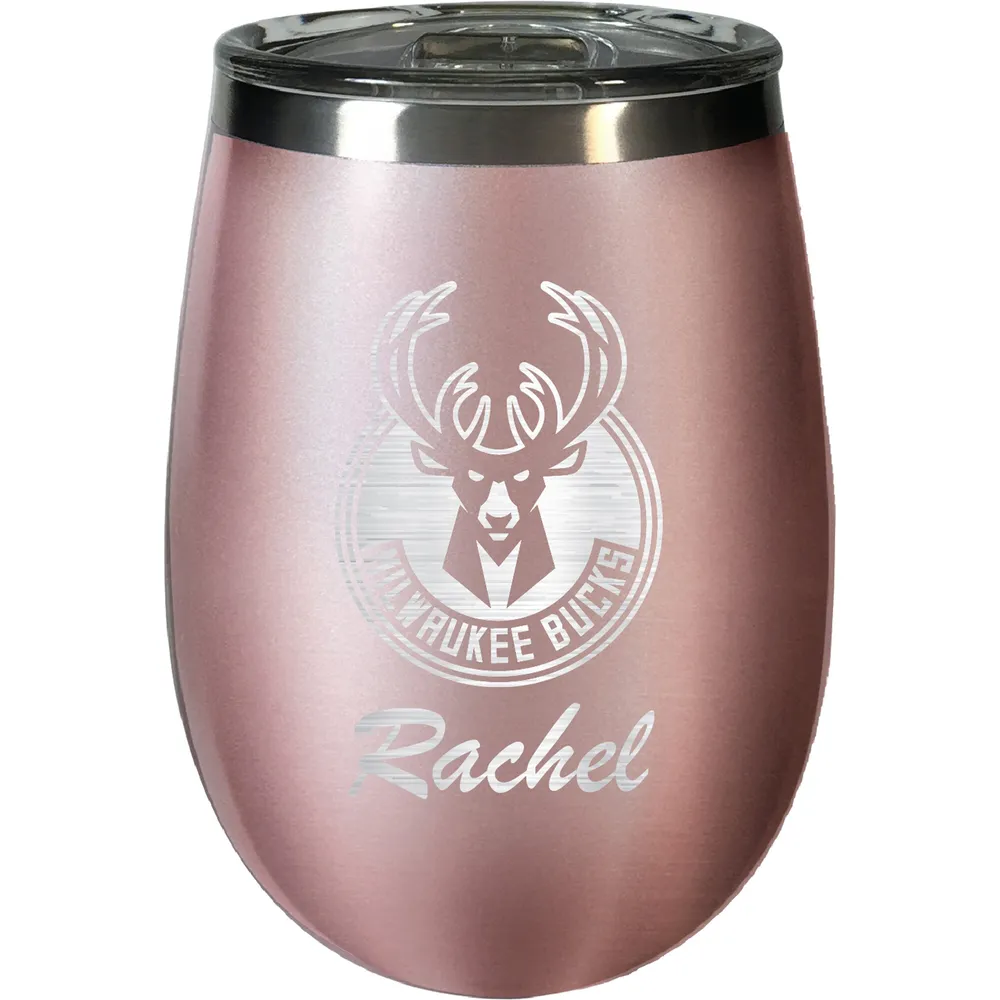 Black Milwaukee Bucks 12oz. Personalized Stealth Wine Travel Tumbler