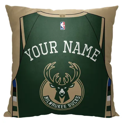 Milwaukee Bucks 18'' x 18'' Personalized Pillow