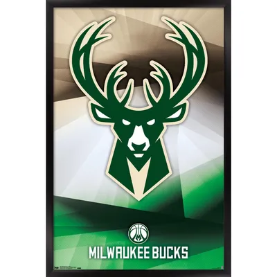 Milwaukee Bucks 24'' x 35'' Logo Framed Poster