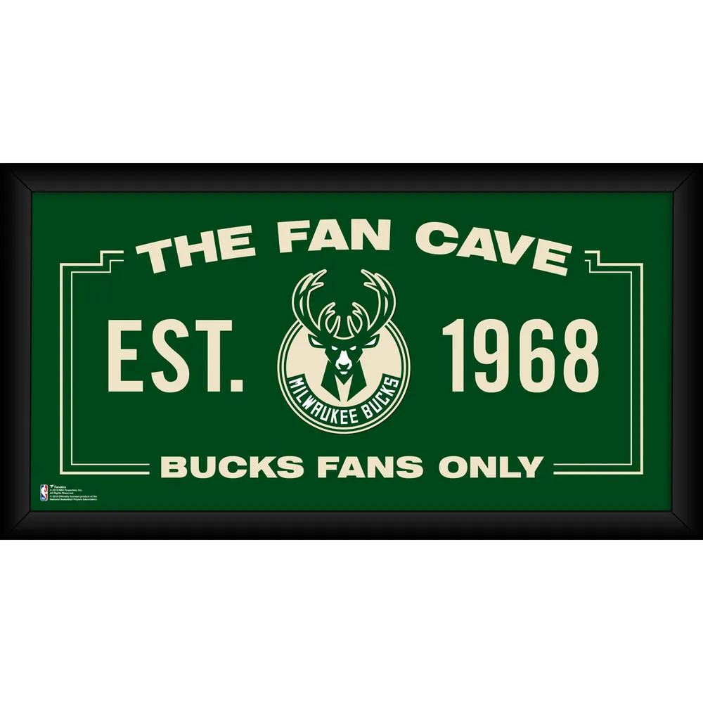 Lids Milwaukee Bucks Fanatics Authentic (-) Black Framed Team Logo