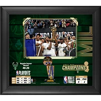 Milwaukee Bucks Framed 15" x 17" 2021 NBA Finals Champions Collage