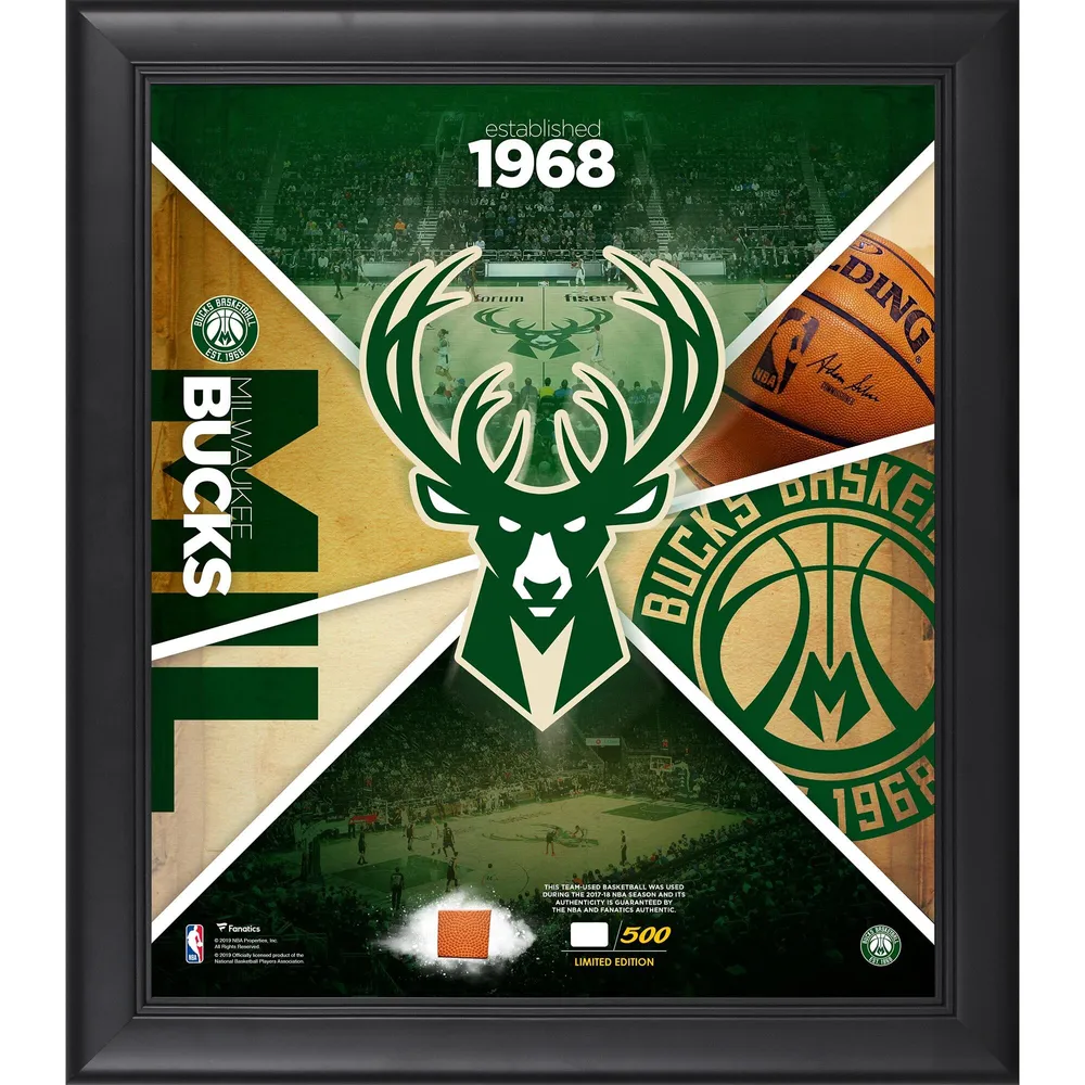 Lids Milwaukee Bucks Fanatics Authentic (-) Black Framed Team Logo