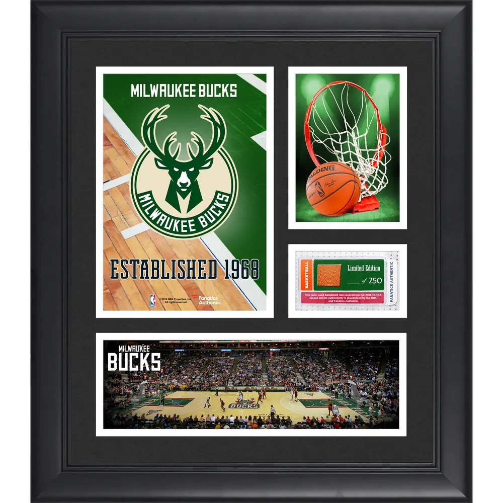 Khris Middleton Milwaukee Bucks Autographed Wilson Team Logo Basketball with Bucks in 6 Inscription