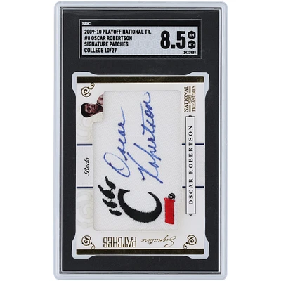Oscar Robertson Milwaukee Bucks Autographed 2009-10 Playoff National Treasures Signature Patches Relic #8 #10/27 SGC Authenticated 8.5 Card