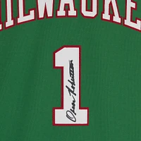 Oscar Robertson Milwaukee Bucks Autographed Mitchell & Ness Green 1970-71 Authentic Jersey - Front Signed