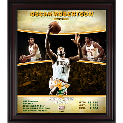 Oscar Robertson Milwaukee Bucks Framed 15" x 17" Hardwood Classics Player Collage