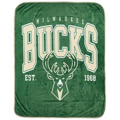 Pegasus  Milwaukee Bucks Vintage Arch Ultra Soft 50" x 60" Blanket