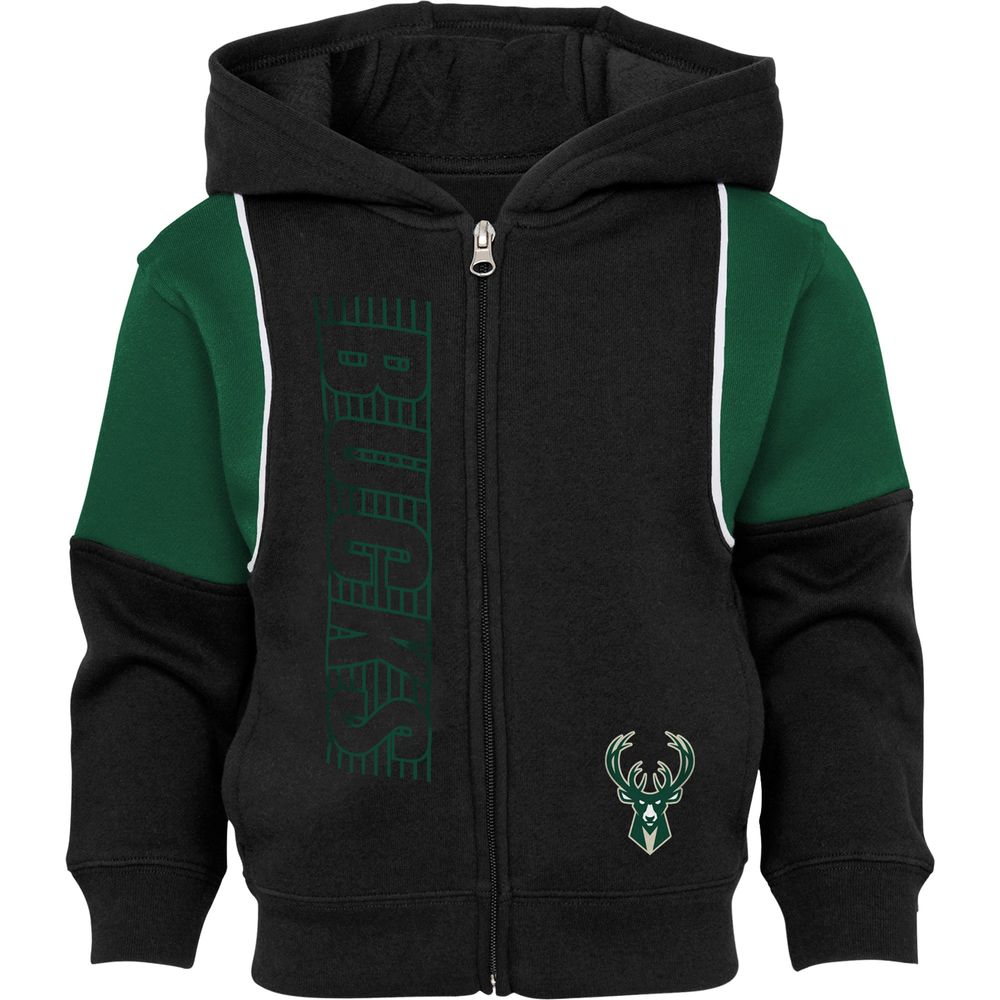 Preschool Black Milwaukee Bucks Shot Caller - Full-Zip Hoodie & Pants Set