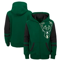 Preschool Green Milwaukee Bucks Straight To The League Full-Zip Hoodie