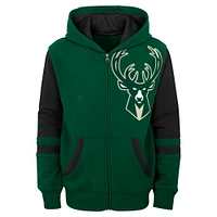 Preschool Green Milwaukee Bucks Straight To The League Full-Zip Hoodie