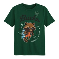 Ensemble de t-shirts deux pièces pour enfants d'âge préscolaire Milwaukee Bucks Gardiens la Galaxie