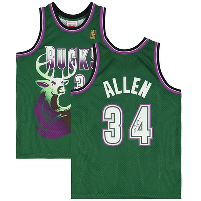 Ray Allen Milwaukee Bucks Autographed Mitchell & Ness - Swingman Jersey