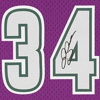 Ray Allen Milwaukee Bucks Autographed Purple Mitchell & Ness 2001-2002 Swingman Jersey