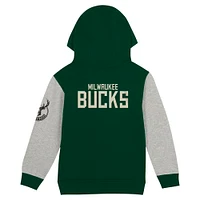 Sweat à capuche en polaire vert chasseur pour tout-petits Milwaukee Bucks Fair Catch