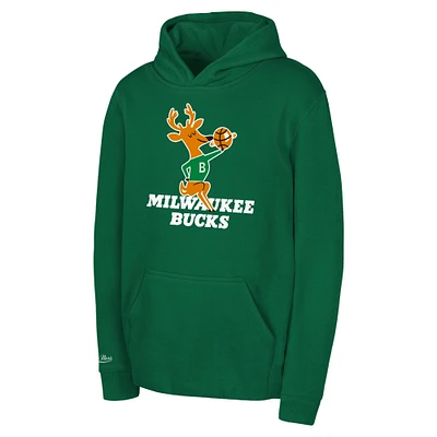 Toddler Mitchell & Ness Green Milwaukee Bucks Retro Logo Pullover Hoodie