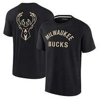 Unisex Fanatics Black Milwaukee Bucks Elements Super Soft Short Sleeve T-Shirt