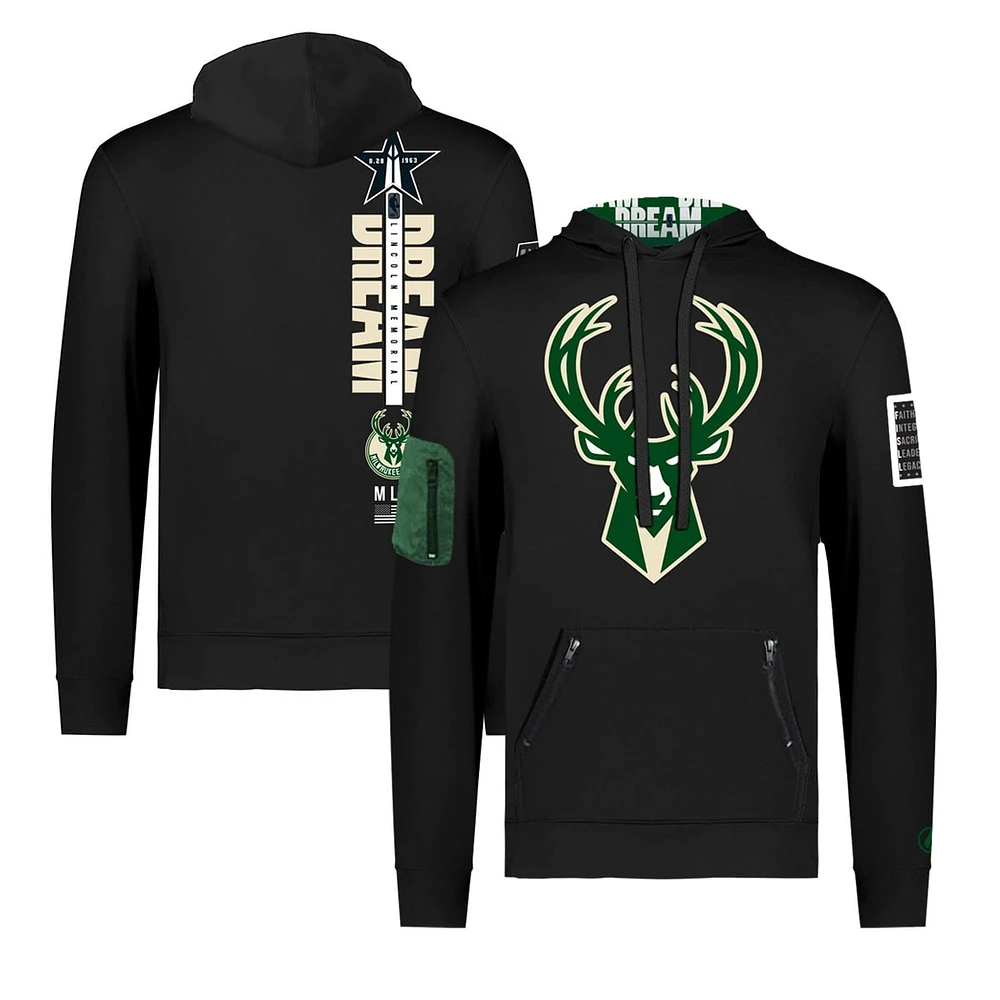 Unisex FISLL x Black History Collection  Milwaukee Bucks Pullover Hoodie