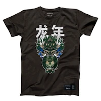 T-shirt unisexe Hyperfly Heather Black Milwaukee Bucks Année du Dragon Collection Nouvel An lunaire