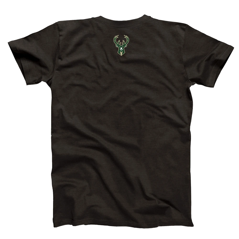 T-shirt unisexe Hyperfly Heather Black Milwaukee Bucks Année du Dragon Collection Nouvel An lunaire