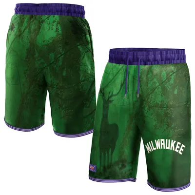 Milwaukee Bucks NBA & KidSuper Studios by Fanatics Unisex Hometown Shorts - Green